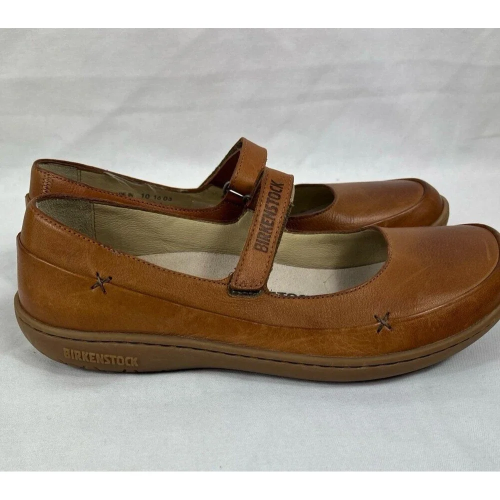 Birkenstock Brown Mary Jane Flats - Picture 3 of 5